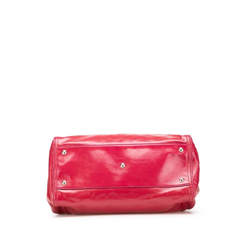 Gucci Medium Patent Soho Cellarius Tote Pink Leather Good condition - Inside View