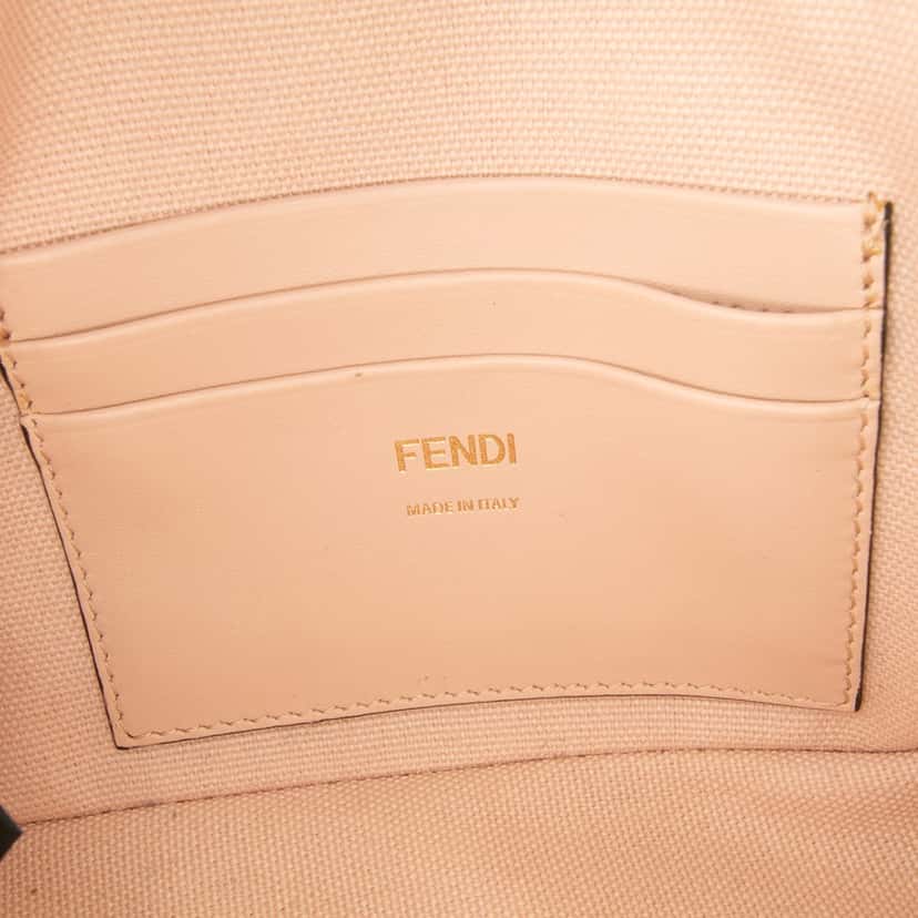 Fendi Mini Zucca Embroidered Baguette Satchel Pink Canvas Good condition - Box View