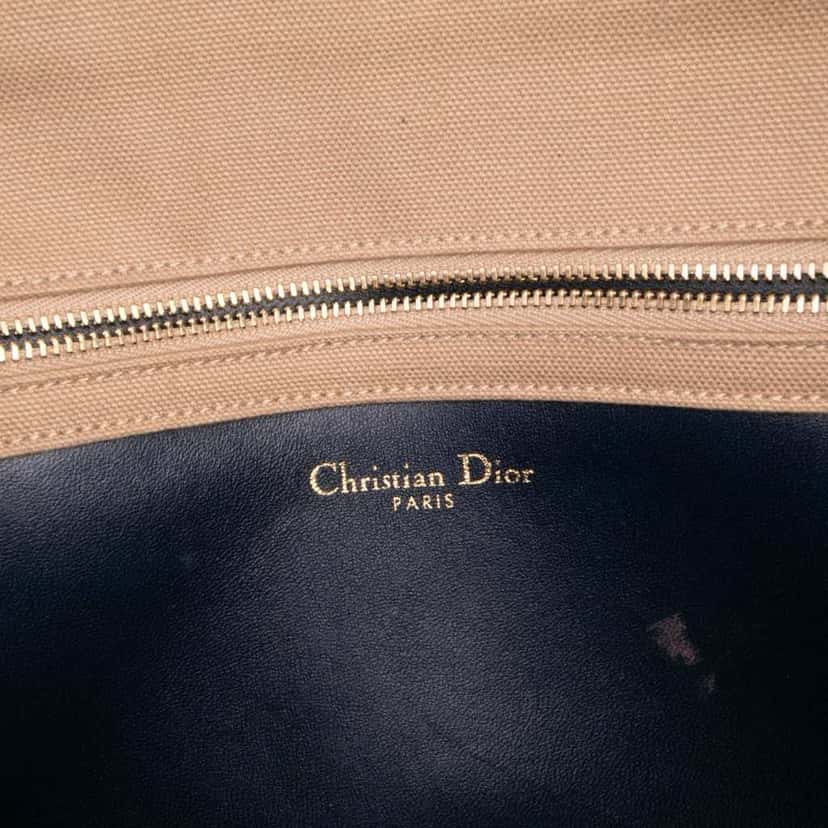 Dior Medium Oblique Canvas and Velvet Diorama Flap Blue Velvet Good condition - Box View