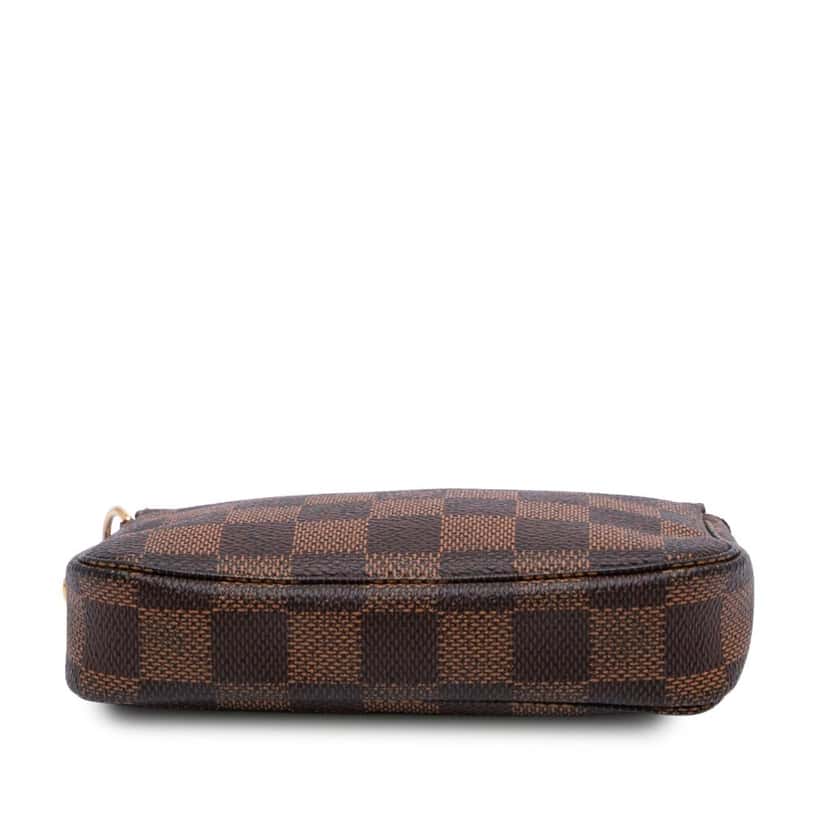 Louis Vuitton Damier Ebene Mini Pochette Accessoires Brown Canvas Good condition - Inside View