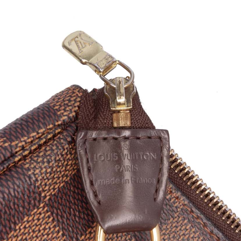 Louis Vuitton Damier Ebene Mini Pochette Accessoires Brown Canvas Good condition - Box View