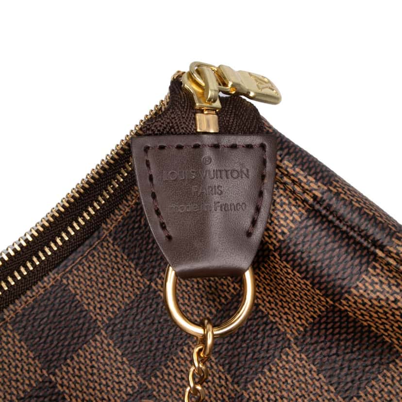 Louis Vuitton Damier Ebene Mini Pochette Accessoires Brown Canvas Good condition - Box View
