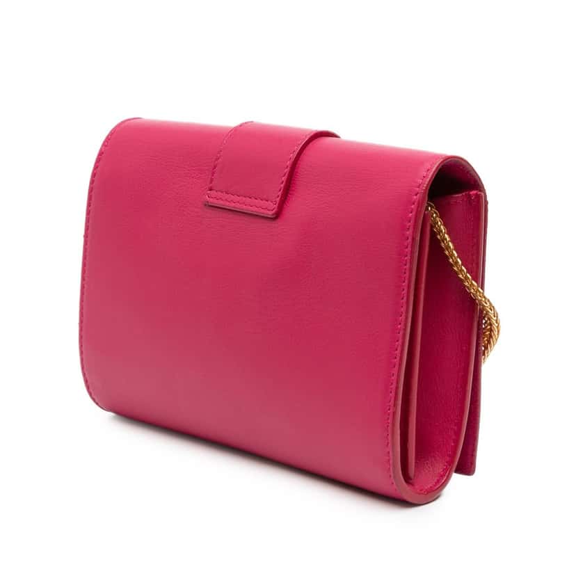 Saint Laurent Mini Smooth Calfskin Chyc Crossbody Pink Leather Good condition - Back View