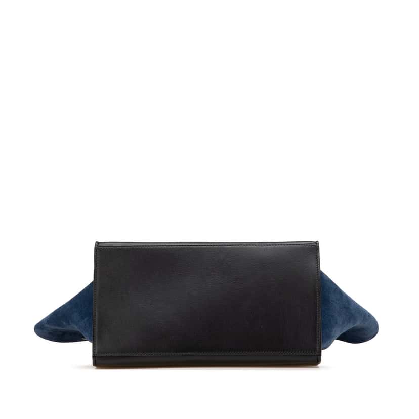 Celine Medium Tricolor Calfskin and Suede Trapeze Satchel Brown Leather Good condition - Inside View
