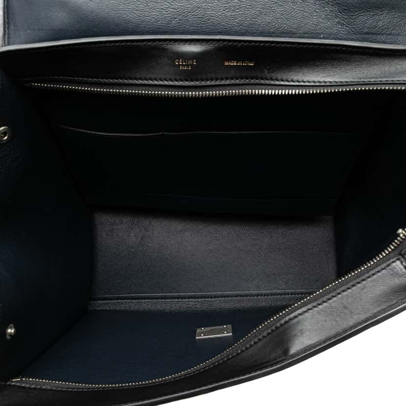 Celine Medium Tricolor Calfskin and Suede Trapeze Satchel Brown Leather Good condition - Model View