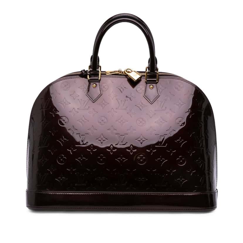 Louis Vuitton Monogram Vernis Alma GM Purple Leather Good condition - Front View