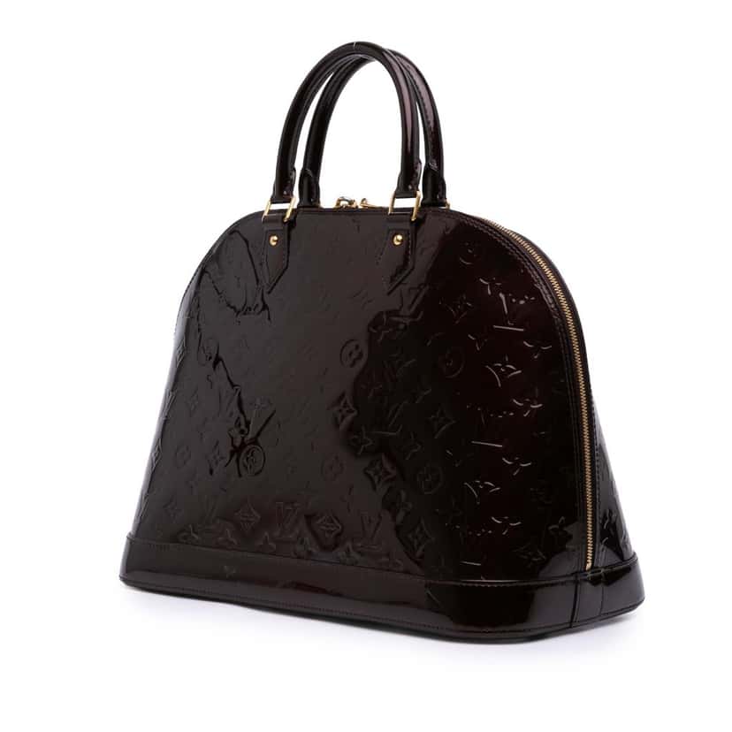 Louis Vuitton Monogram Vernis Alma GM Purple Leather Good condition - Back View