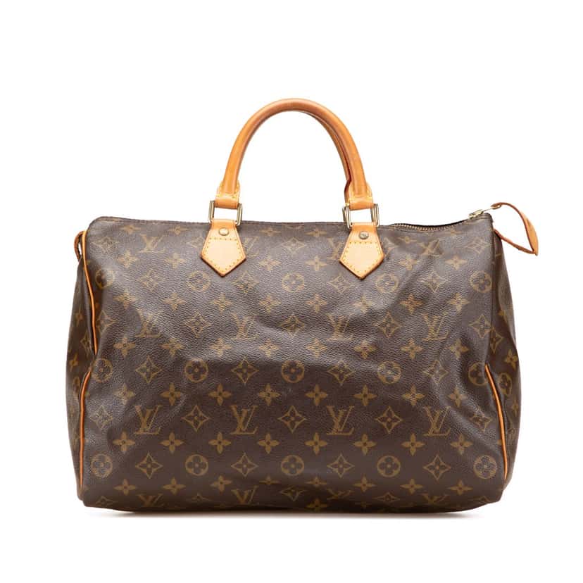 Louis Vuitton Monogram Speedy 35 Brown Canvas Good condition - Front View
