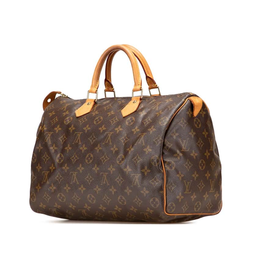 Louis Vuitton Monogram Speedy 35 Brown Canvas Good condition - Back View