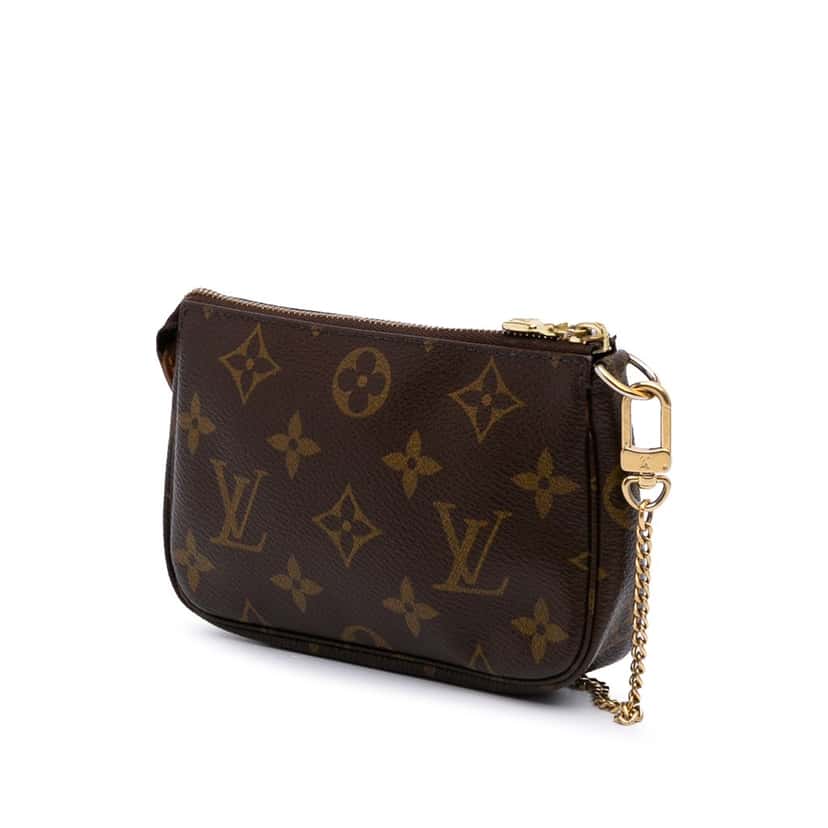 Louis Vuitton Monogram Mini Pochette Accessoires Brown Canvas Good condition - Back View