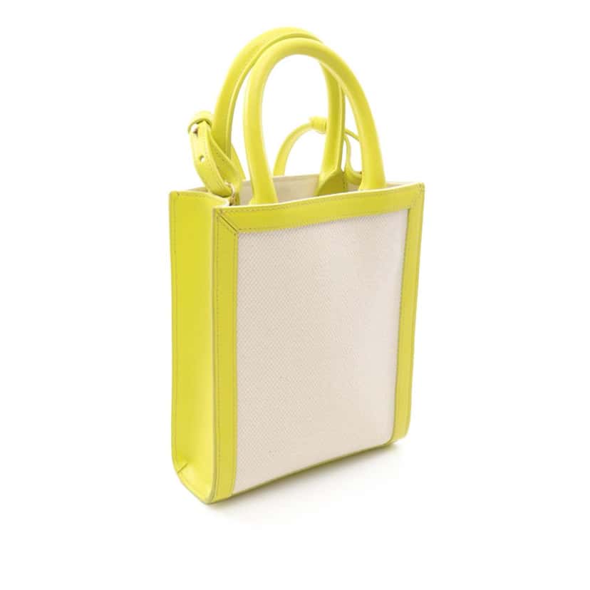Celine Mini Canvas Vertical Cabas Tote Brown Canvas Good condition - Back View