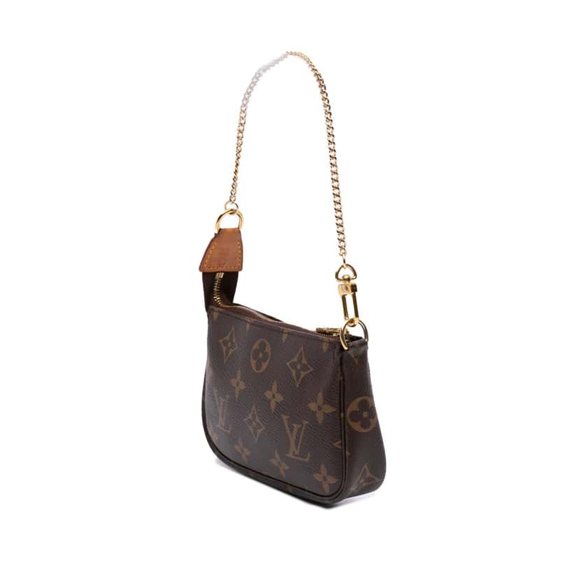 Louis Vuitton Monogram Mini Pochette Accessoires Brown Canvas Good condition - Back View