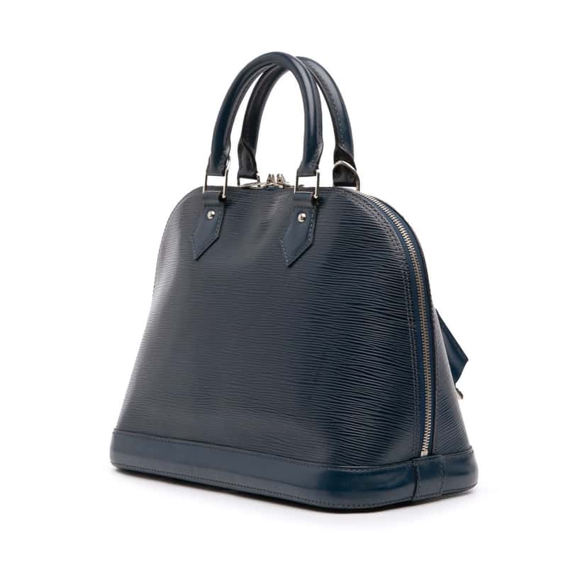 Louis Vuitton Epi Alma PM Blue Leather Good condition - Back View