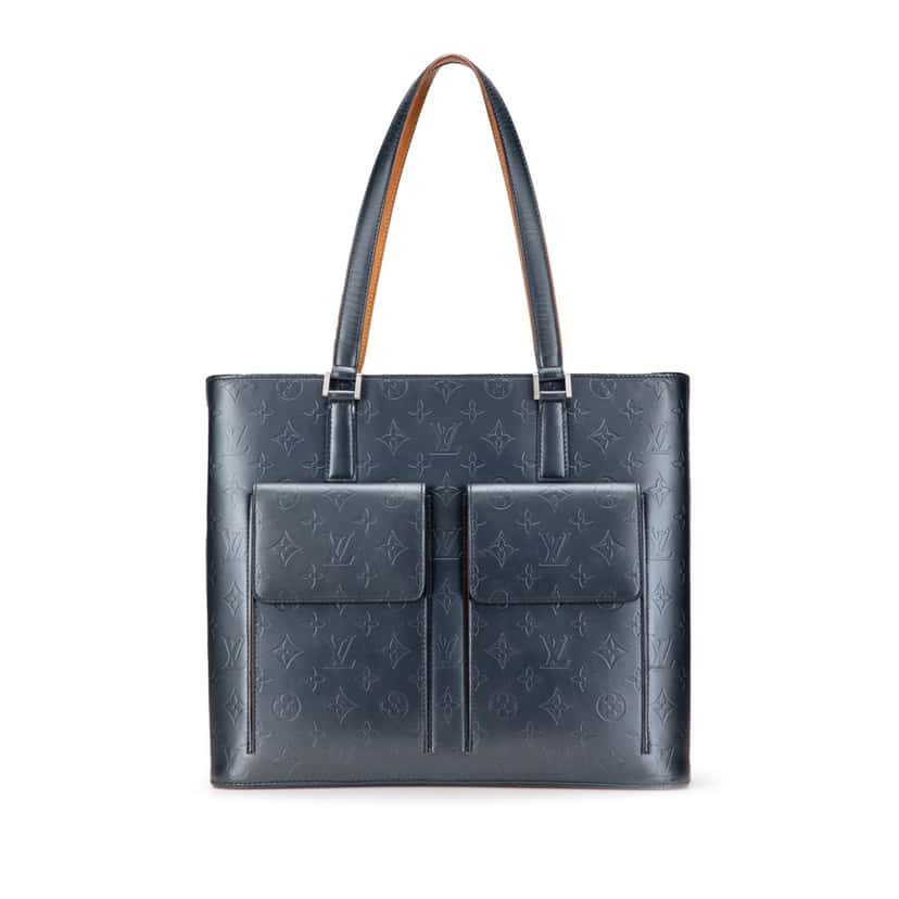 Louis Vuitton Monogram Mat Wilwood Blue Leather Good condition - Front View