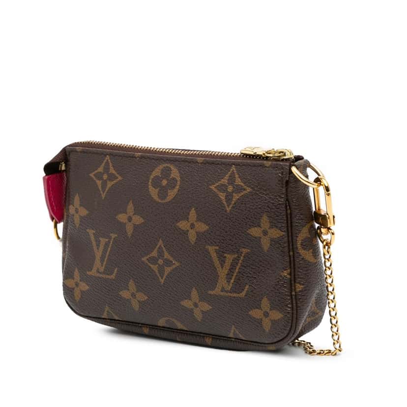 Louis Vuitton Monogram Giraffe Christmas Mini Pochette Accessoires Brown Canvas Good condition - Back View