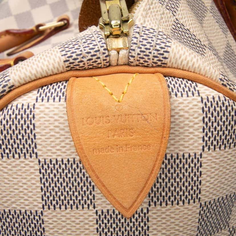 Louis Vuitton Damier Azur Speedy 30 White Canvas Good condition - Box View