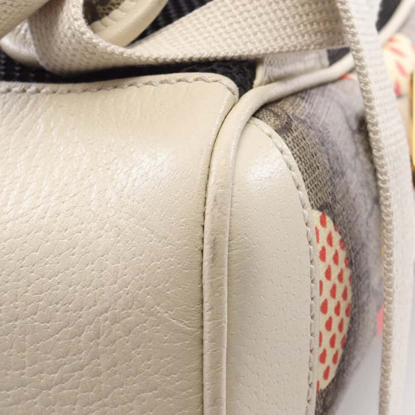 Gucci GG Supreme Les Pommes Apple and Heart Backpack Brown Canvas Good condition - Box View