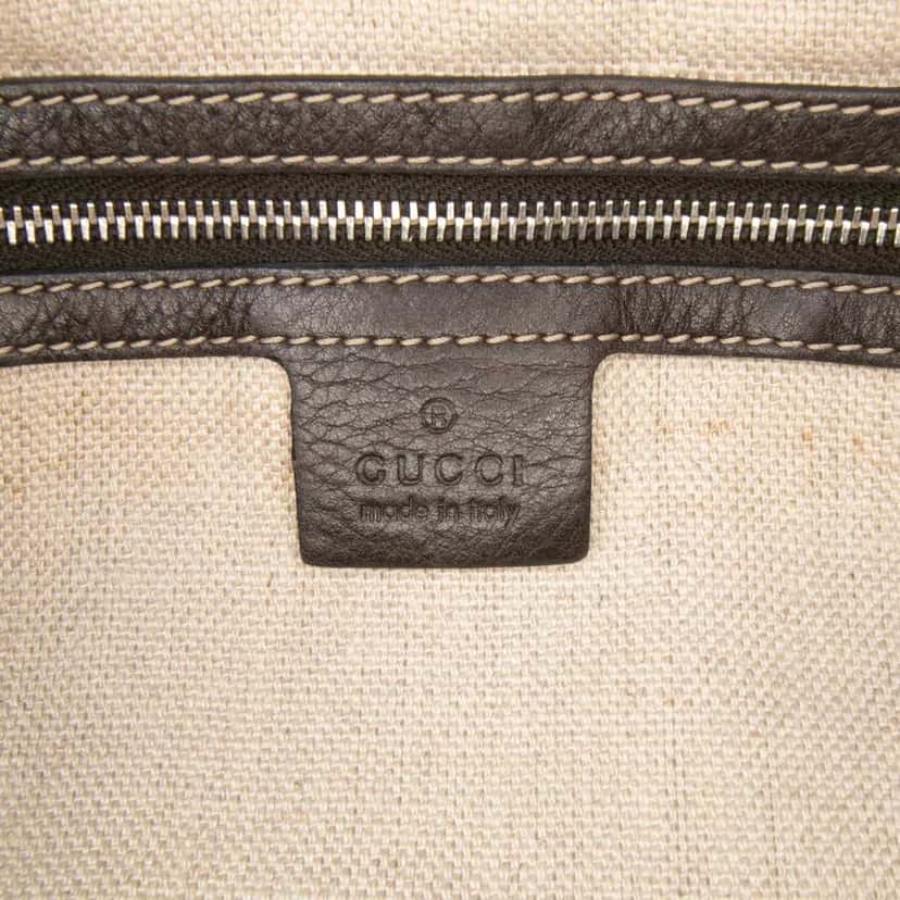 Gucci GG Canvas Icon Bit Tote Brown Canvas Good condition - Box View