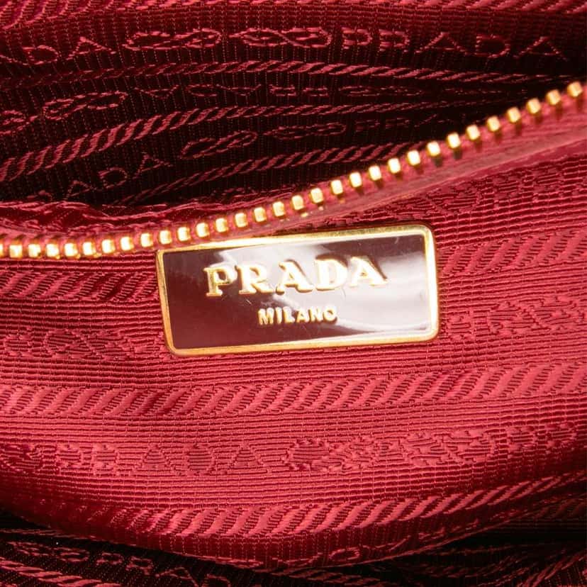 Prada Small Saffiano Lux Galleria Double Zip Satchel Pink Leather Good condition - Box View