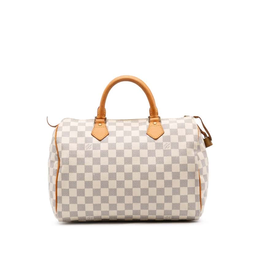 Louis Vuitton Damier Azur Speedy 30 White Canvas Good condition - Front View