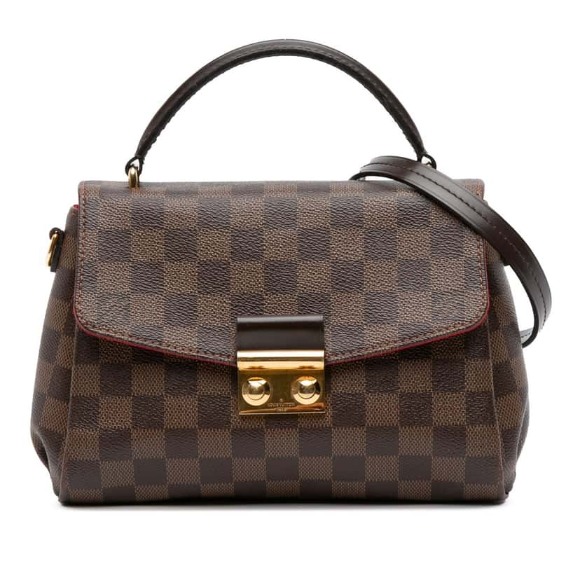 Louis Vuitton Damier Ebene Croisette Brown Canvas Good condition - Front View