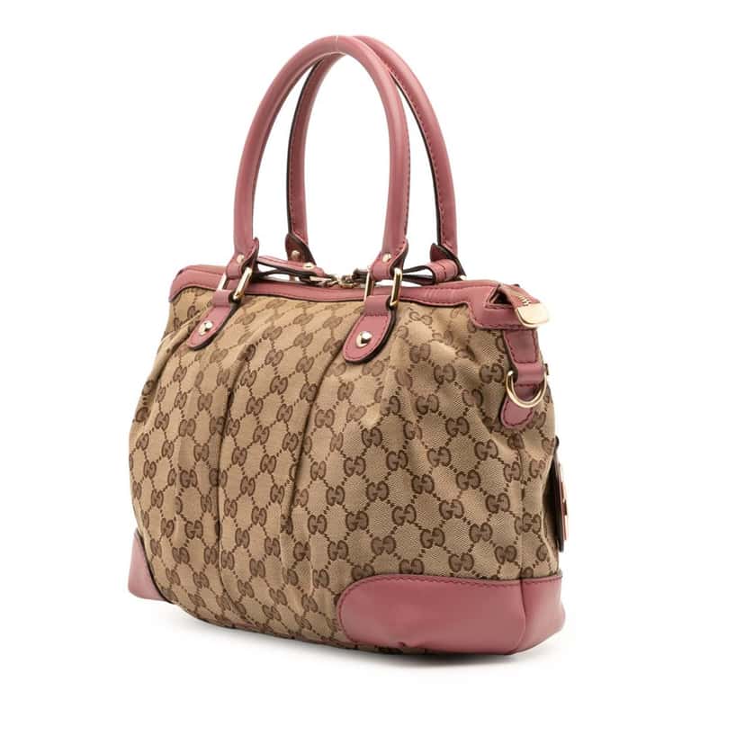 Gucci GG Canvas Sukey Satchel Brown Canvas Good condition - Back View