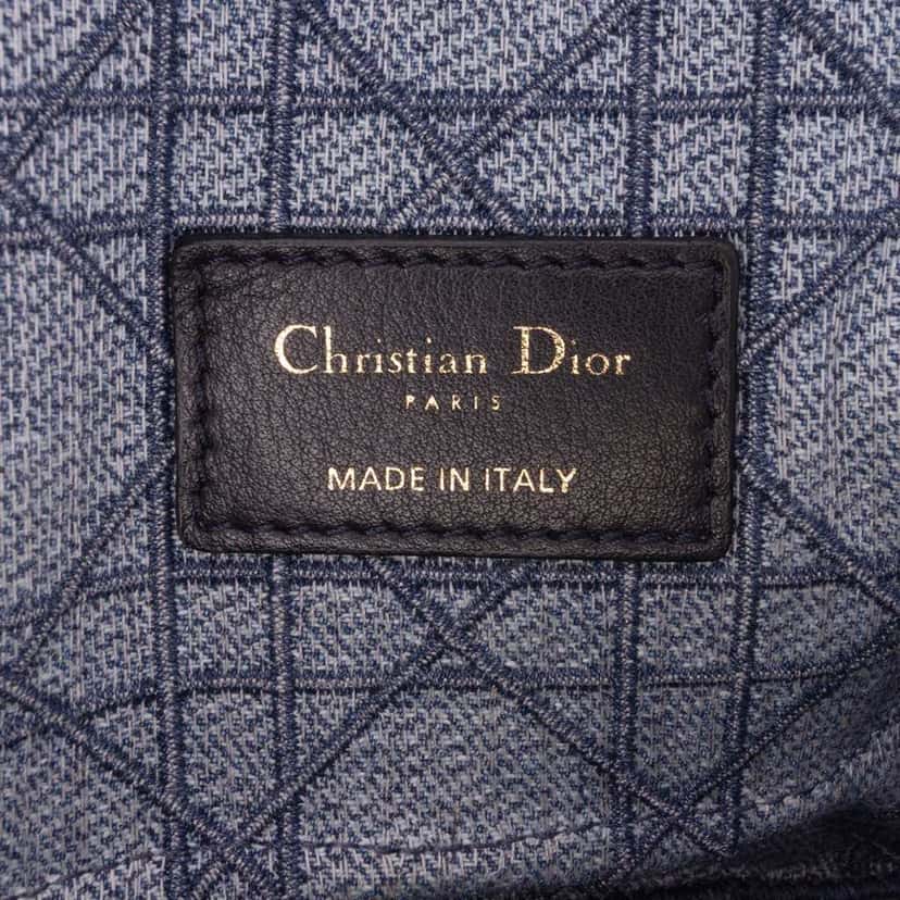 Dior Small Denim Cannage Caro Bag Blue Denim Good condition - Box View