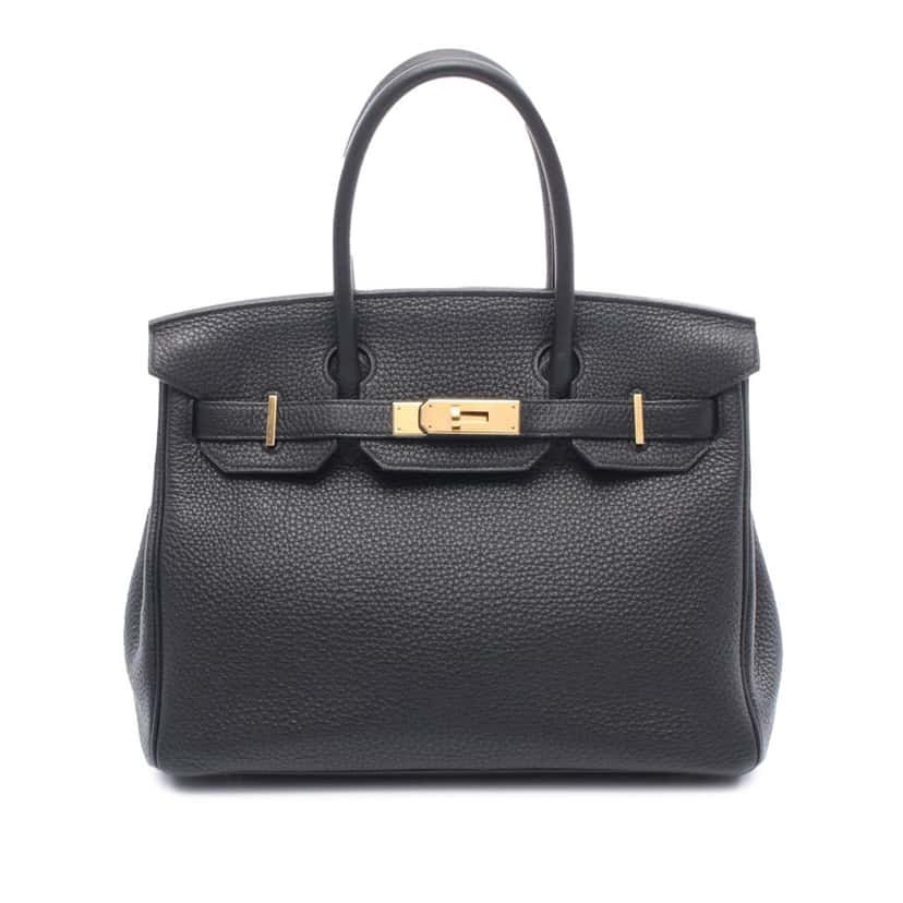 Hermès Togo Birkin Retourne 30 Black Leather Good condition - Front View