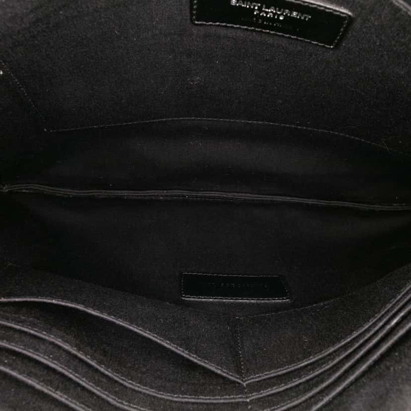 Saint Laurent Leather Star Rider iPad Pouch Black Leather Good condition - Model View