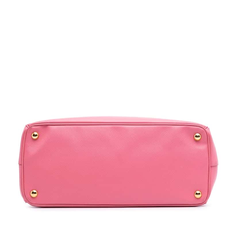 Prada Medium Saffiano Lux Galleria Double Zip Satchel Pink Leather Good condition - Inside View