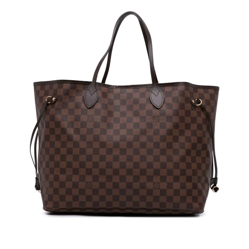 Louis Vuitton Damier Ebene Neverfull GM Brown Canvas Good condition - Front View