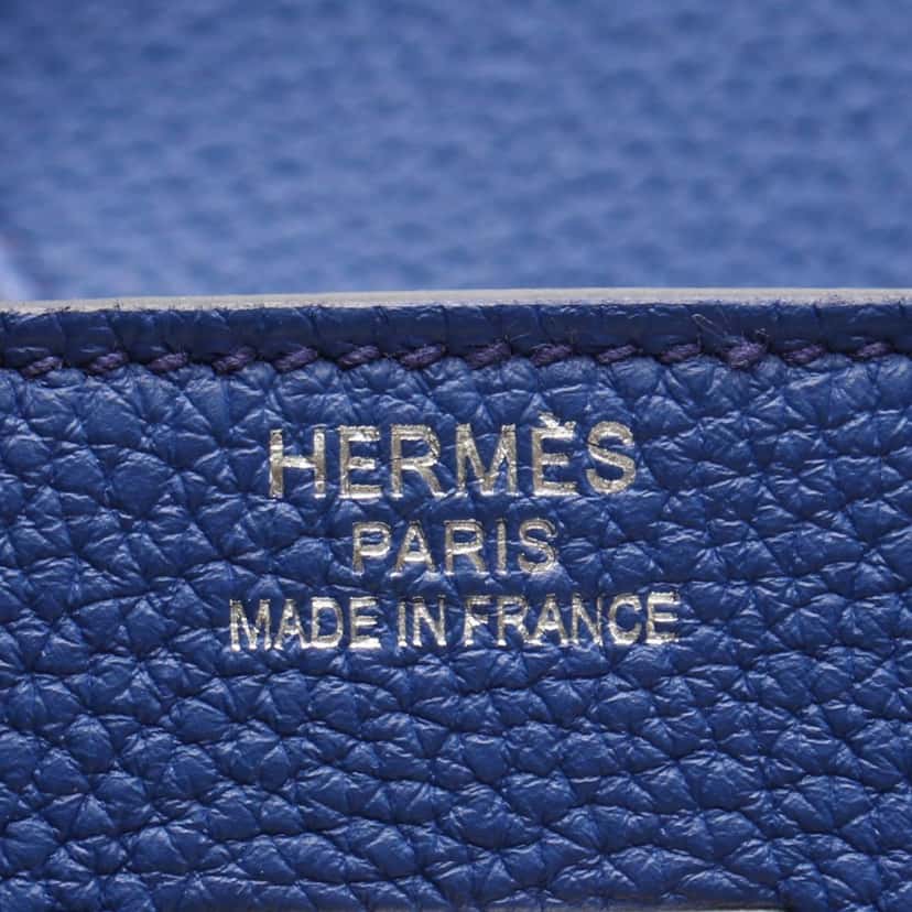 Hermès Togo Birkin Retourne 40 Blue Leather Good condition - Model View