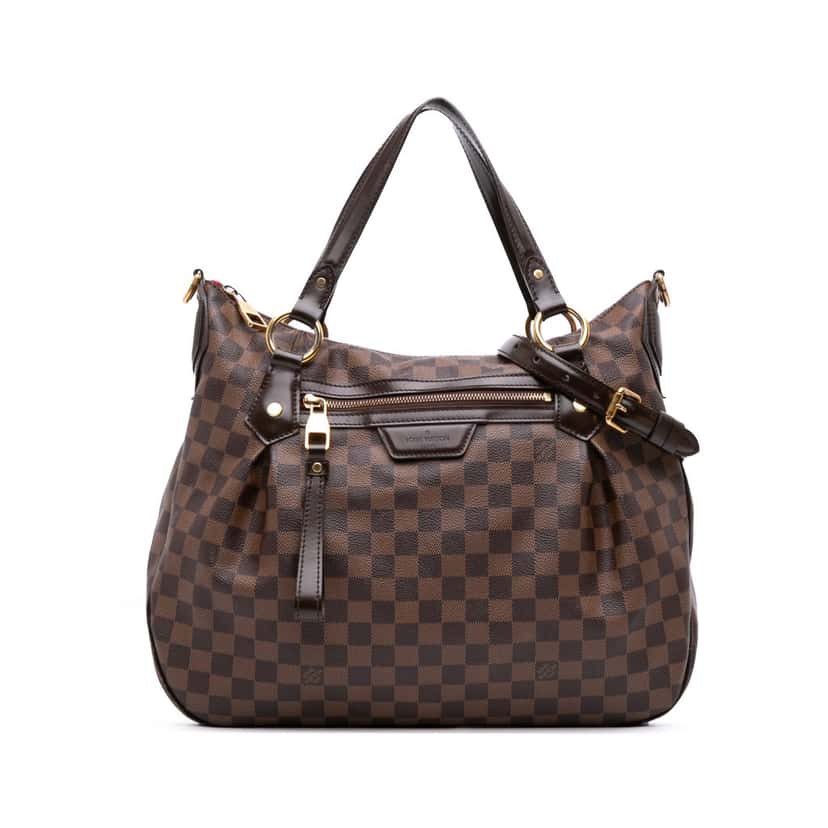 Louis Vuitton Damier Ebene Evora MM Brown Canvas Good condition - Front View