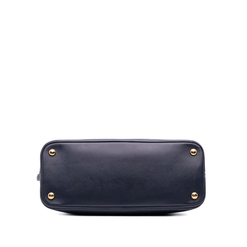 Prada Medium Saffiano Lux Promenade Satchel Blue Leather Good condition - Inside View