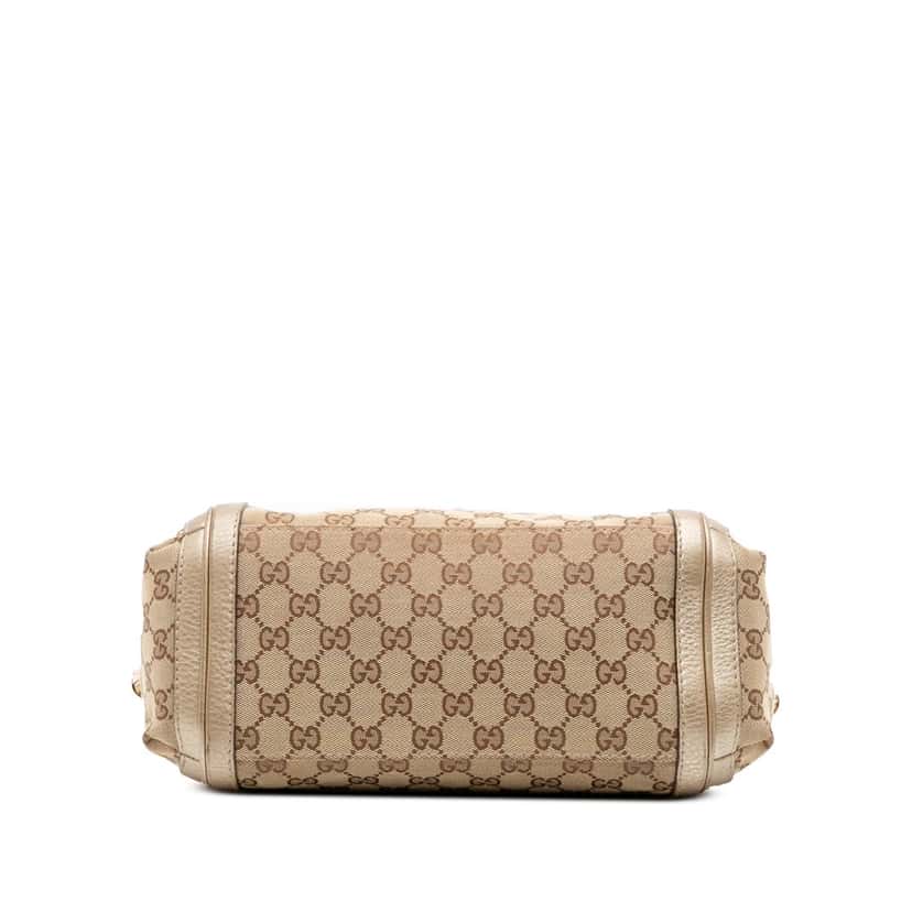 Gucci GG Canvas Bella Flap Satchel Brown Canvas Good condition - Inside View