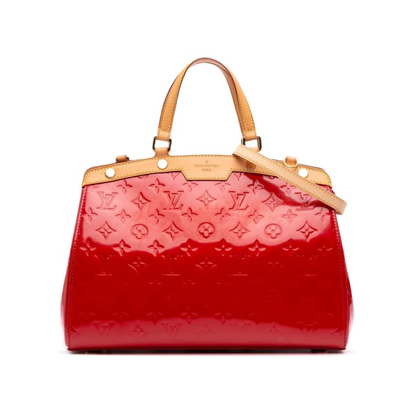 Louis Vuitton Monogram Vernis Brea MM Red Leather Good condition - Front View