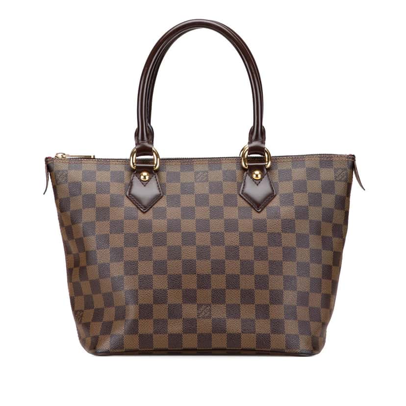 Louis Vuitton Damier Ebene Saleya PM Brown Canvas Good condition - Front View