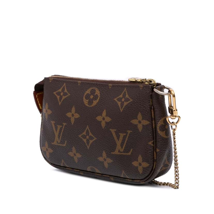 Louis Vuitton Monogram Mini Pochette Accessoires Brown Canvas Good condition - Back View