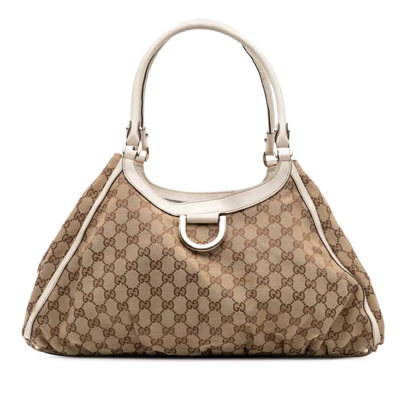 Gucci GG Canvas Abbey D Ring Shoulder Bag Brown Canvas Good condition - Front View