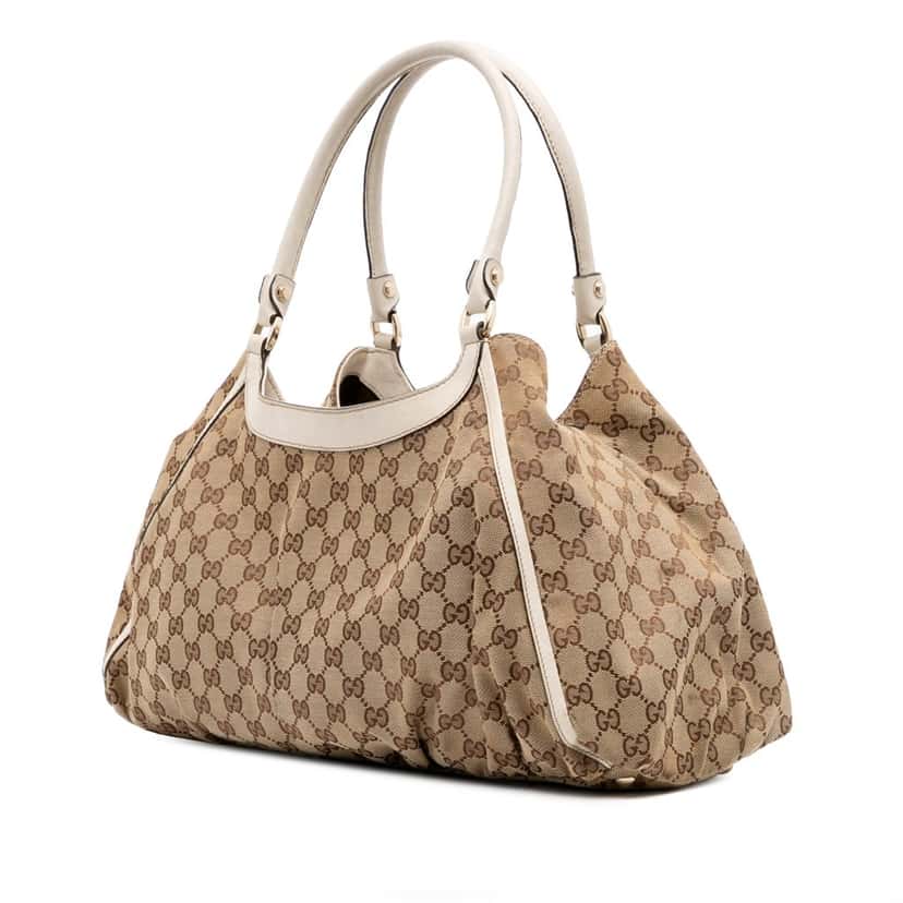 Gucci GG Canvas Abbey D Ring Shoulder Bag Brown Canvas Good condition - Back View