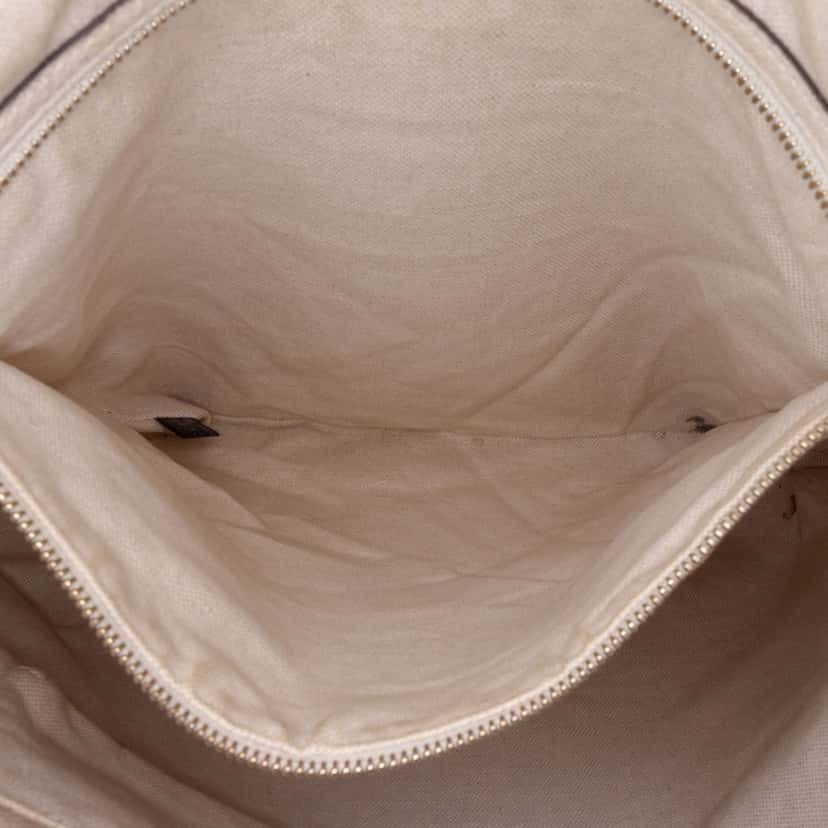 Gucci Tall Leather Bamboo Shopper Tote White Leather Good condition - Box View