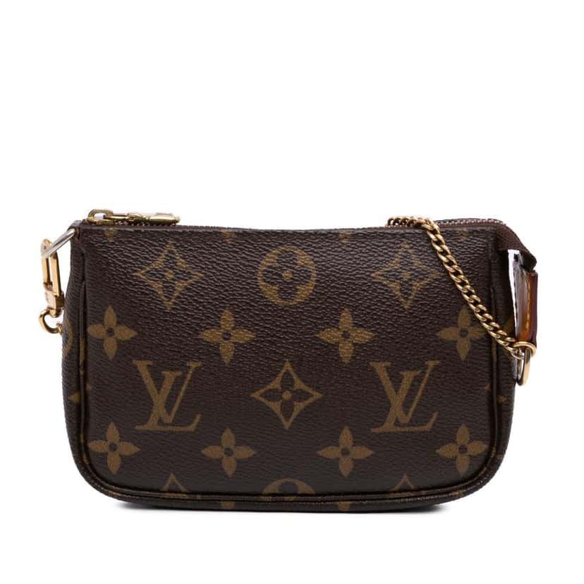 Louis Vuitton Monogram Mini Pochette Accessoires Brown Canvas Good condition - Front View