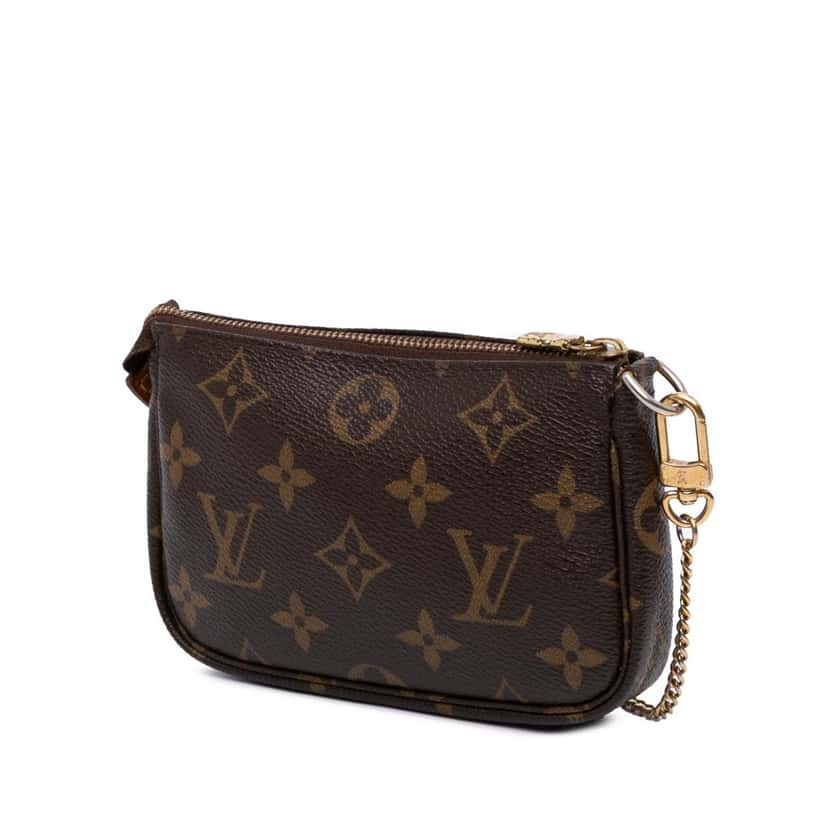 Louis Vuitton Monogram Mini Pochette Accessoires Brown Canvas Good condition - Back View