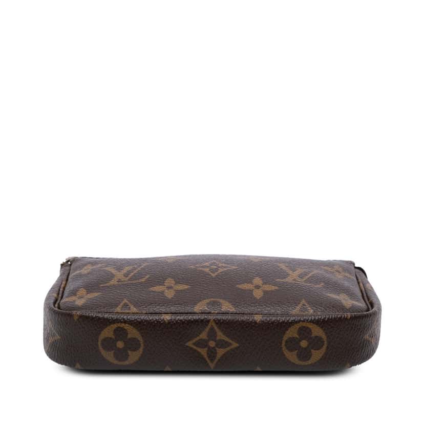 Louis Vuitton Monogram Mini Pochette Accessoires Brown Canvas Good condition - Inside View