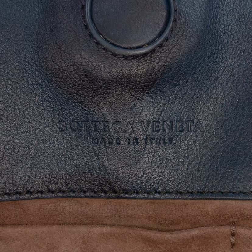 Bottega Veneta Intrecciato Trimmed Nappa Crossbody Blue Leather Good condition - Box View