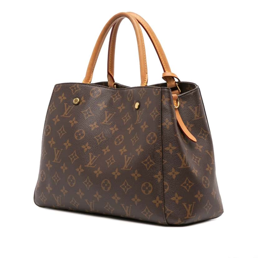 Louis Vuitton Monogram Montaigne MM Brown Canvas Fair condition - Back View