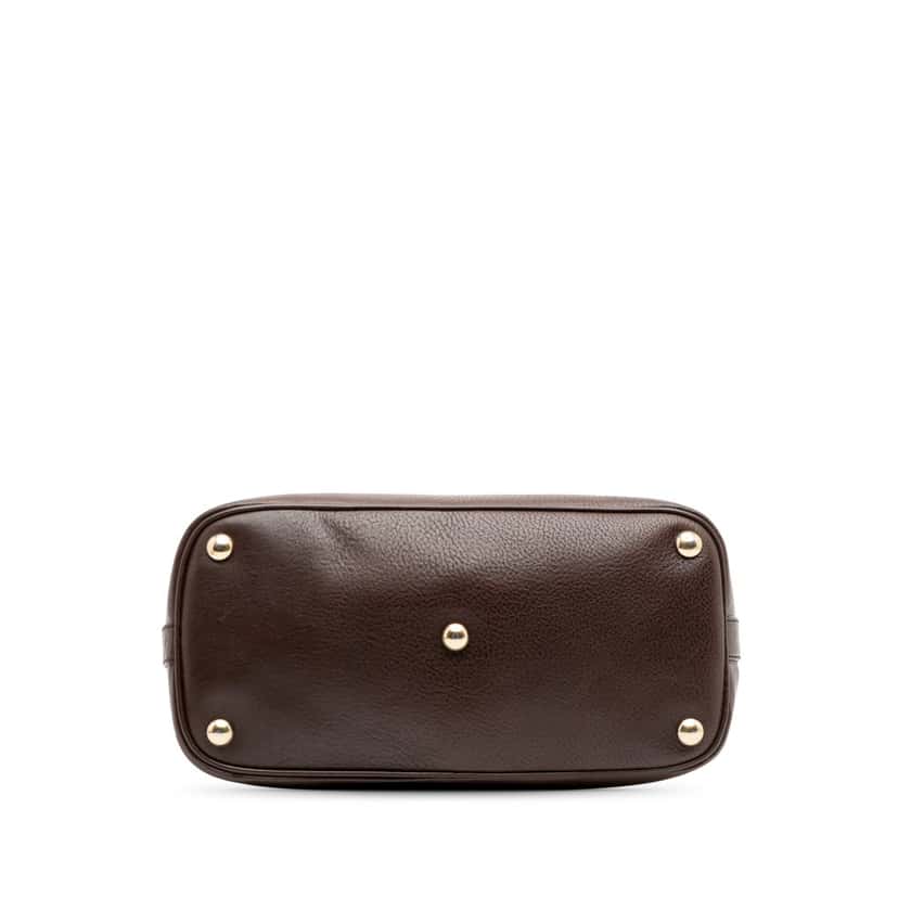 Gucci Medium GG Canvas Charm Dome Satchel Brown Canvas Good condition - Inside View