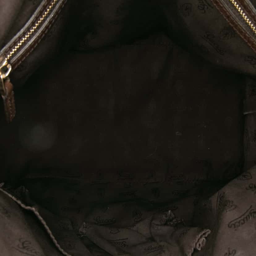 Gucci Medium GG Canvas Charm Dome Satchel Brown Canvas Good condition - Model View