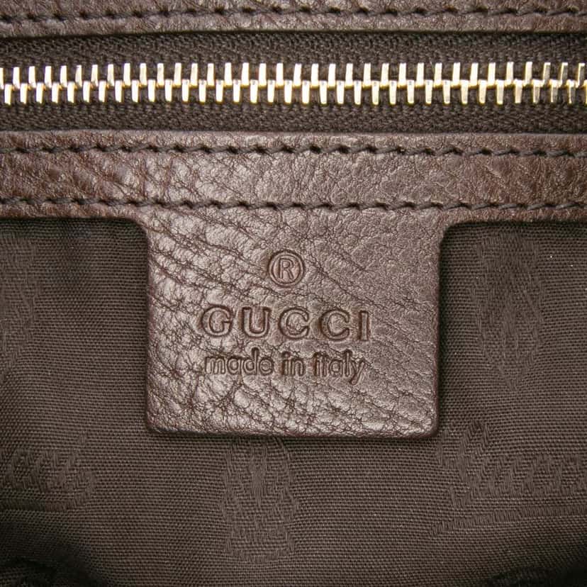 Gucci Medium GG Canvas Charm Dome Satchel Brown Canvas Good condition - Box View