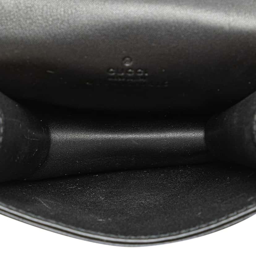 Gucci Mini GG Marmont Matelasse Leather Animal Studs Belt Pouch Bag Black Leather Good condition - Model View